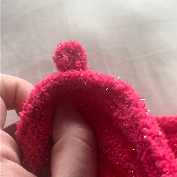 (Free if added to a bundle) Sparkly Pink Knit Scarf - Picture 2 of 3